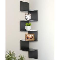 Greenco Corner Shelf 5 Tier Shelves for Wall Storage