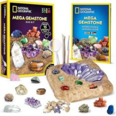 NATIONAL GEOGRAPHIC Mega Gemstone Dig Kit 15 Real Gemstones