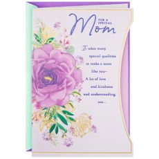 Hallmark Birthday Greeting Card for Mom (Purple Flower)