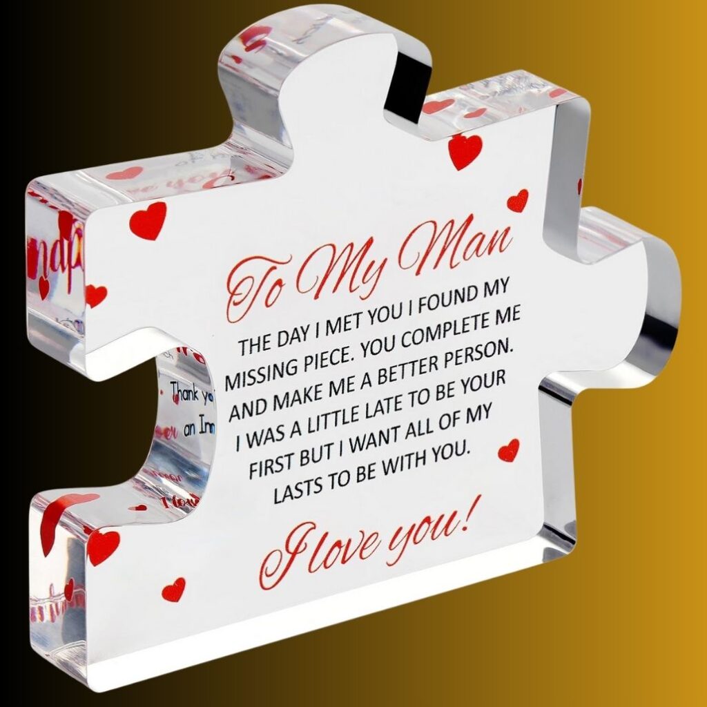 My Man - Engraved Acrylic Block Puzzle 4.1 x 3.5 inch Gifts