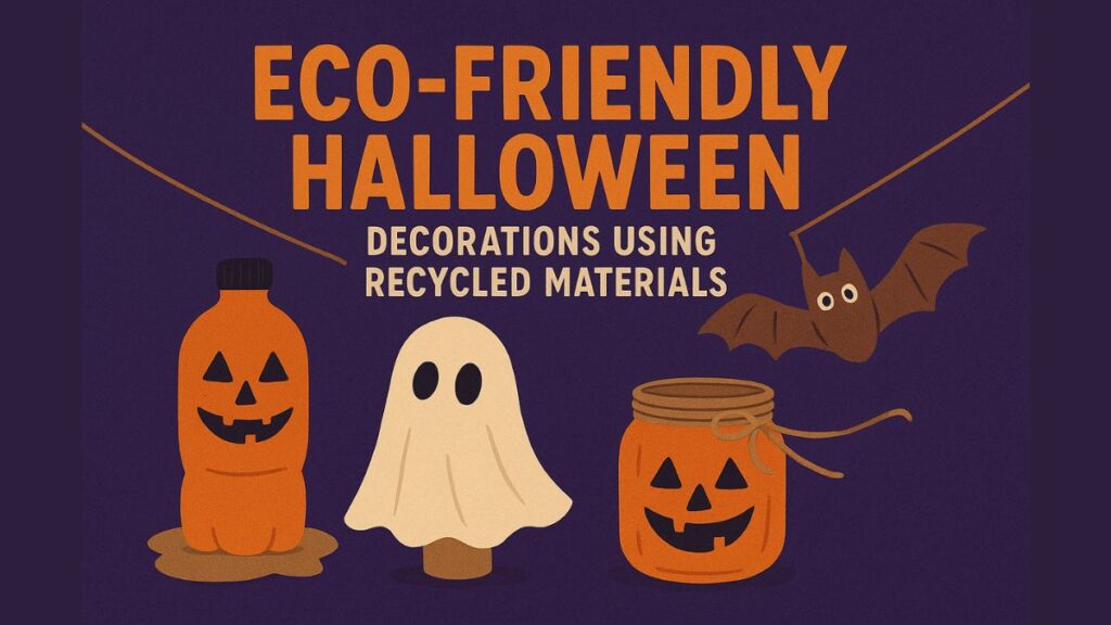Eco-friendly Halloween decorations using recycled materials